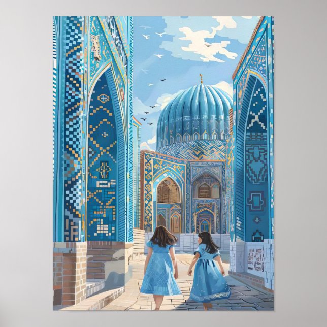 Iran Print Iran Illustration Tehran Poster Tehran  (Vorne)