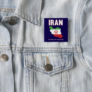 Iran Prix iranische Flagge Karte Persien Button