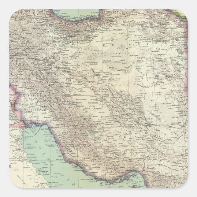 Iran Quadratischer Aufkleber (Vorderseite)