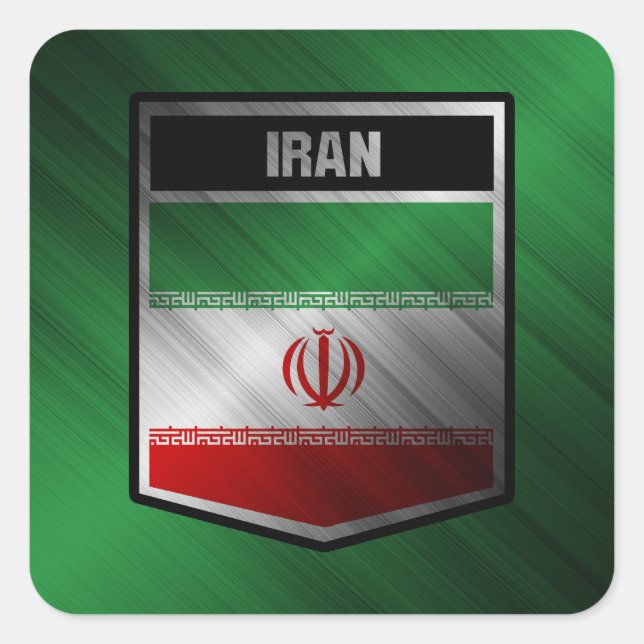 Iran Quadratischer Aufkleber (Vorderseite)