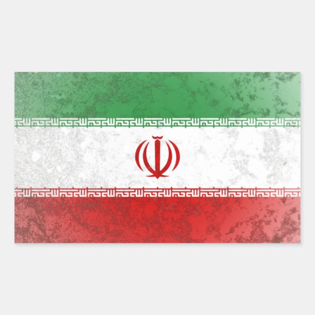 Iran Rechteckiger Aufkleber (Vorderseite)