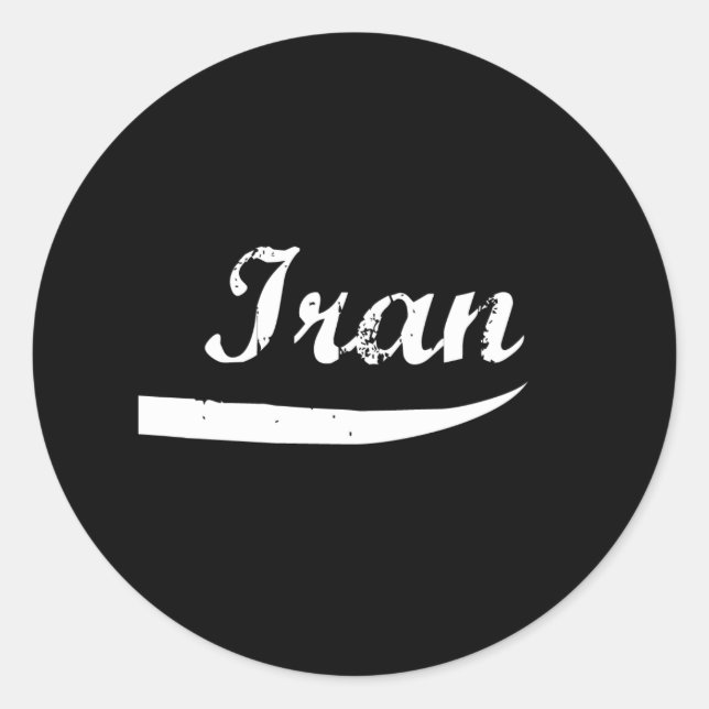 Iran-Revolution Runder Aufkleber (Vorderseite)