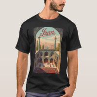 Iran Skyline Illustration Reise Kunst Vintage
