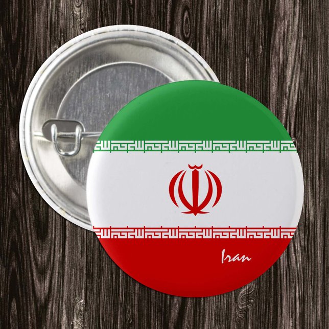Iran-Taste, patriotische iranische Flaggenmode Button (Von Creator hochgeladen)