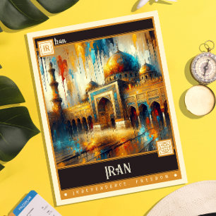 Iran   Vintage Malerei Postkarte