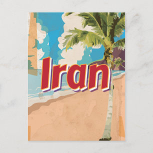 Iran Vintage-Reiseposter Postkarte