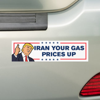 Iran Your Gas Prices Up Anti-War Anti-Trump Autoaufkleber