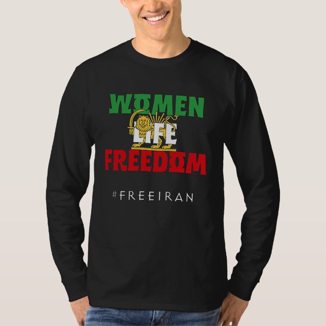 Iranian Flag nohijab Support Women of Iran LION SU T-Shirt (Vorderseite)