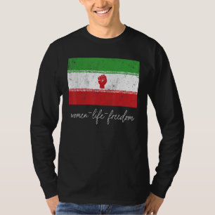 Iranische Fahne mit Unterstützung für Frauen in Ir T-Shirt