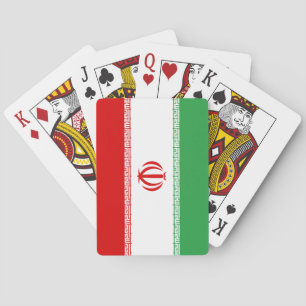 (Iranische) Flagge des Irans Spielkarten