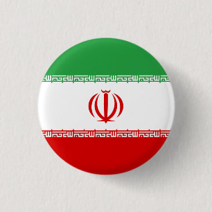 Iranische Flagge, Flagge des Iran Button