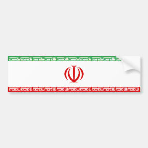 Iranische Flagge (Iran) (Persisch) Autoaufkleber
