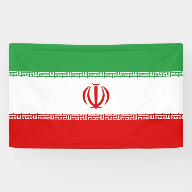 Iranische Flagge (Iran) (Persisch) Banner (Horizontal)