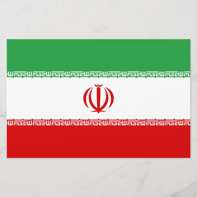 Iranische Flagge (Iran) (Persisch) Briefpapier (Vorderseite)