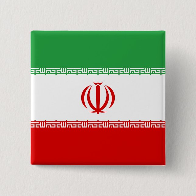 Iranische Flagge (Iran) (Persisch) Button (Vorderseite)