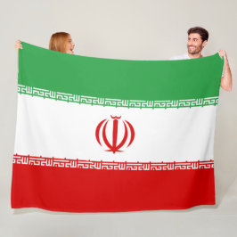 Iranische Flagge (Iran) (Persisch) Fleecedecke