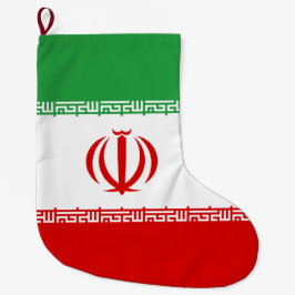 Iranische Flagge (Iran) (Persisch) Großer Weihnachtsstrumpf