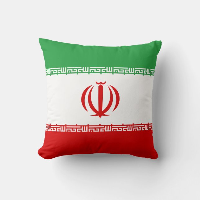 Iranische Flagge (Iran) (Persisch) Kissen (Vorderseite)