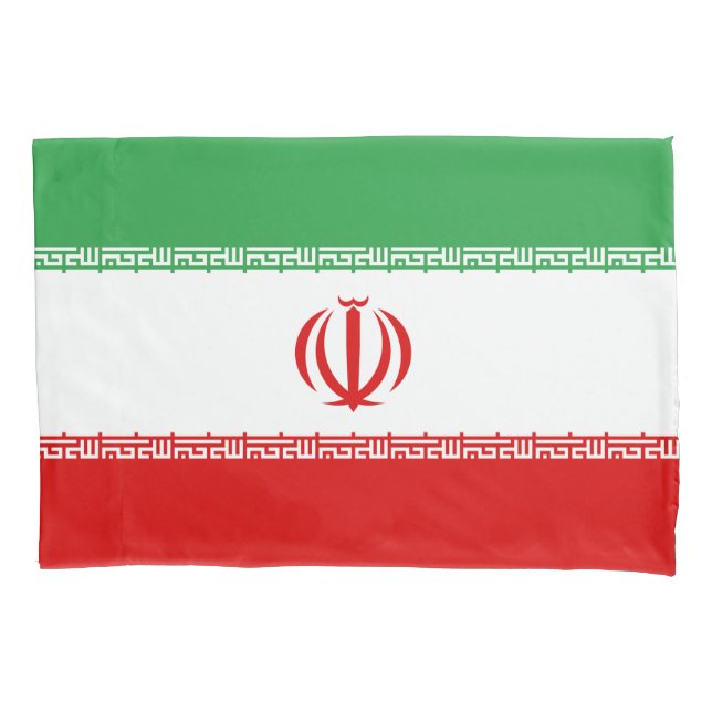 Iranische Flagge (Iran) (Persisch) Kissenbezug (Vorderseite)