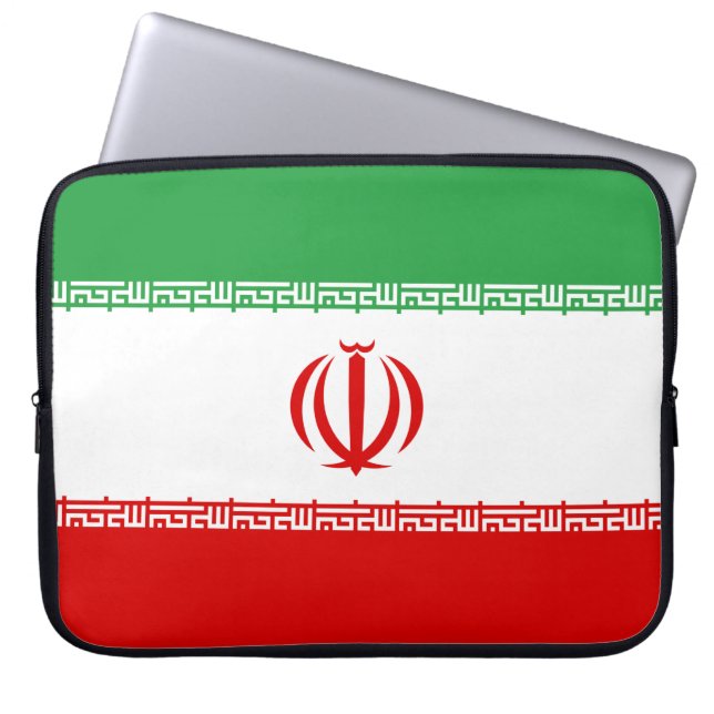 Iranische Flagge (Iran) (Persisch) Laptopschutzhülle (Vorderseite)