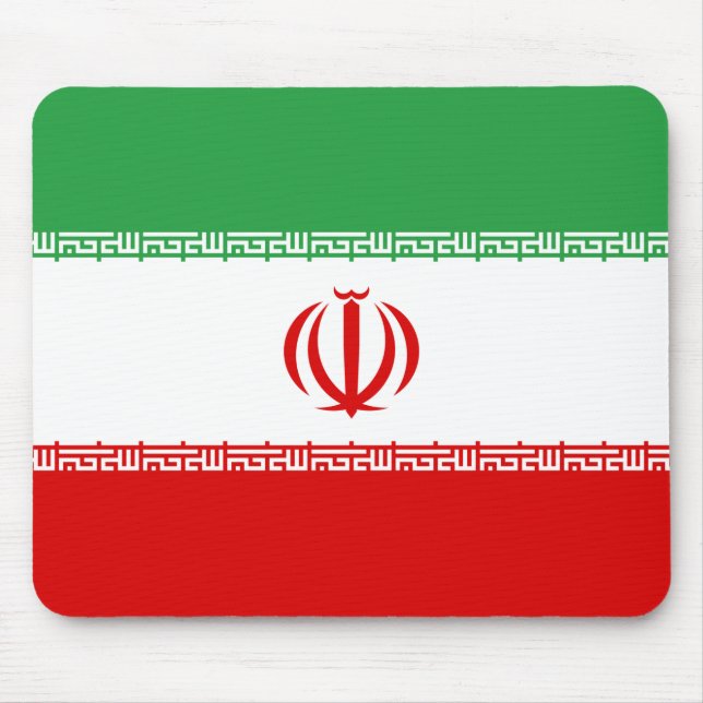 Iranische Flagge (Iran) (Persisch) Mousepad (Vorne)