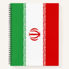 Iranische Flagge (Iran) (Persisch) Notizbuch