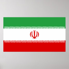 Iranische Flagge (Iran) (Persisch) Poster