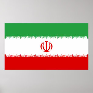 Iranische Flagge (Iran) (Persisch) Poster