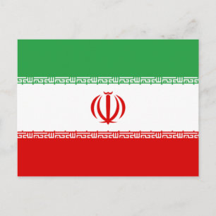 Iranische Flagge (Iran) (Persisch) Postkarte