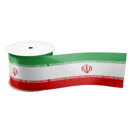 Iranische Flagge (Iran) (Persisch) Satinband