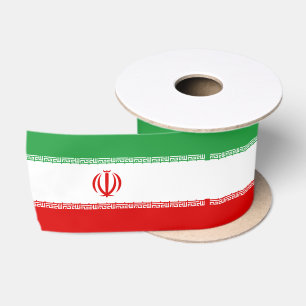 Iranische Flagge (Iran) (Persisch) Satinband