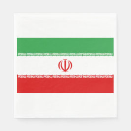 Iranische Flagge (Iran) (Persisch) Serviette