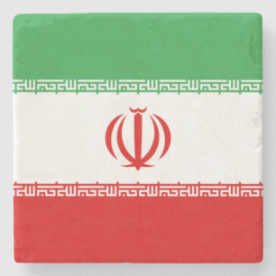 Iranische Flagge (Iran) (Persisch) Steinuntersetzer