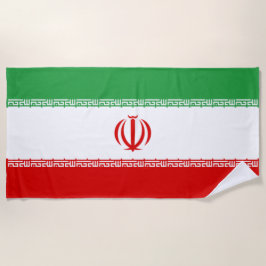 Iranische Flagge (Iran) (Persisch) Strandtuch