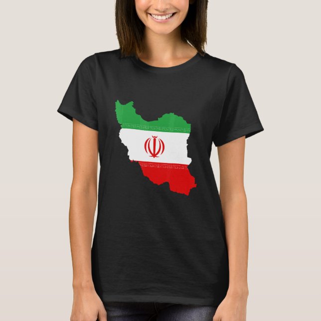 iranische Flagge: iranische Landkarte für Frauen T-Shirt (Vorderseite)