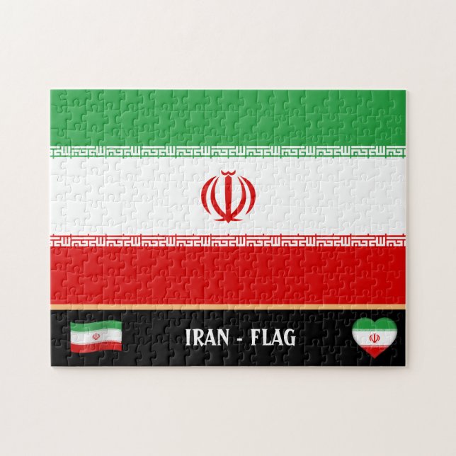 Iranische Flagge / iranisches Land / Iran Puzzle (Horizontal)