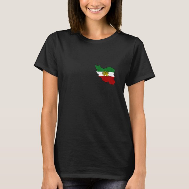 Iranische Flagge mit dem Iran T-Shirt (Vorderseite)