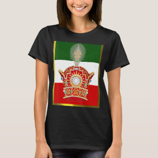 Iranische Flagge mit Pahlavi Crown T-Shirt