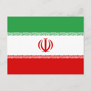 Iranische Flagge Postkarte