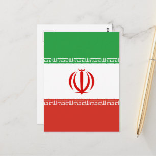 Iranische Flagge Postkarte