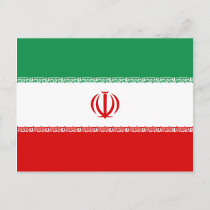 Iranische Flagge Postkarte