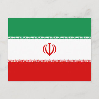 Iranische Flagge Postkarte