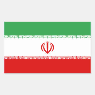 Iranische Flagge Rechteckiger Aufkleber