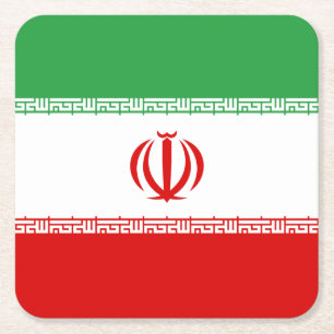 Iranische Flagge Rechteckiger Pappuntersetzer