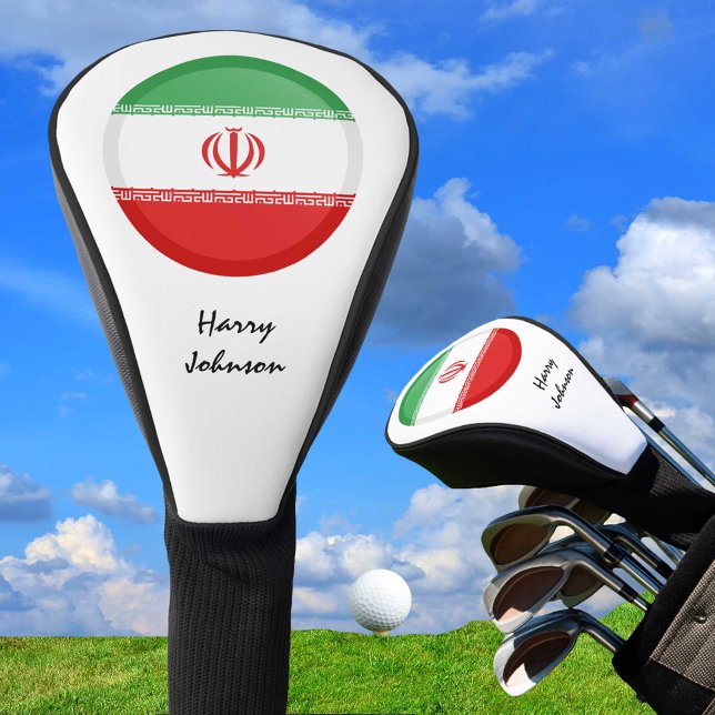 Iranische Flagge und Mit Monogramm Golf Clubs Cove Golf Headcover (Von Creator hochgeladen)