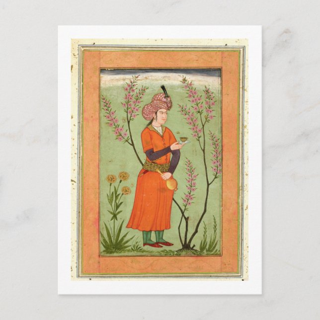 iranische Fürstentin mit einer Tasse und einem Kol Postkarte (Vorderseite)