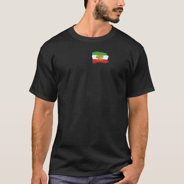 Iranische Löwenflagge, iranische Flagge, Frauen un T-Shirt (Vorderseite)