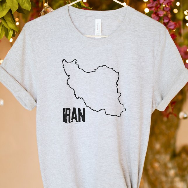 Iranischer Länderplan für die iranische Kontur an  T-Shirt (Von Creator hochgeladen)