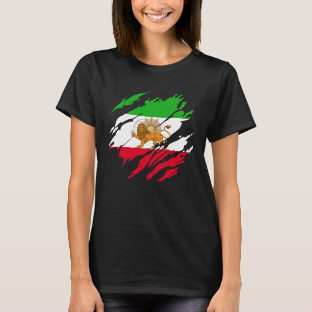 Iranischer Persischer Löwe Iran T-Shirt (Vorderseite)