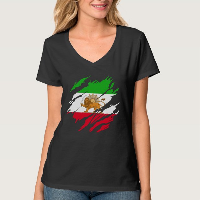 Iranischer Persischer Löwe Iran T-Shirt (Vorderseite)